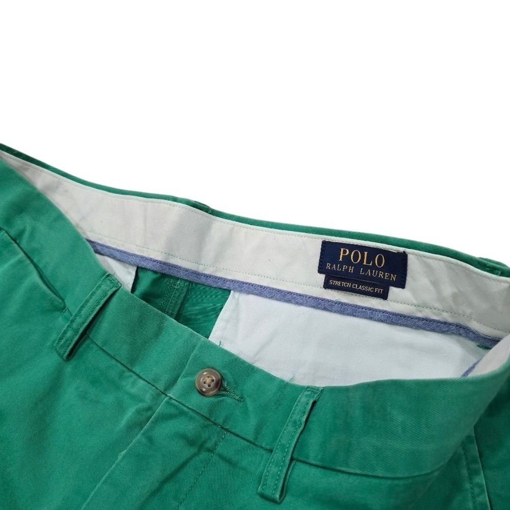 Polo Ralph Lauren Mens 32 Chino Shorts Kelly Green Stretch Classic Fit - Picture 3 of 10